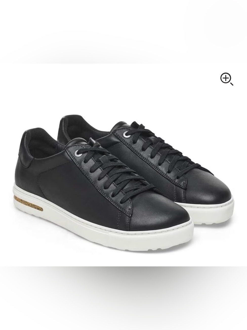 Birkenstock Black Leather Women’s Sneakers with White Soles